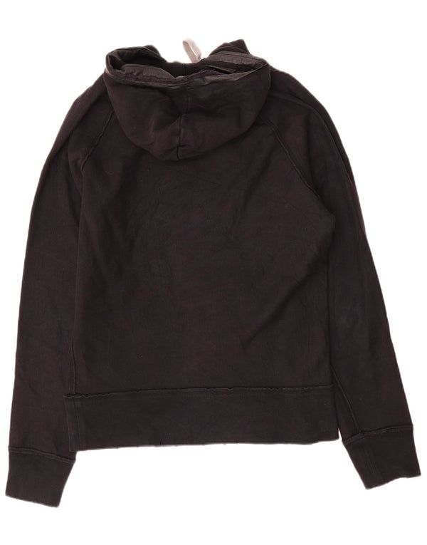 Diesel Mens Graphic Hoodie Jumper Medium Black Cotton