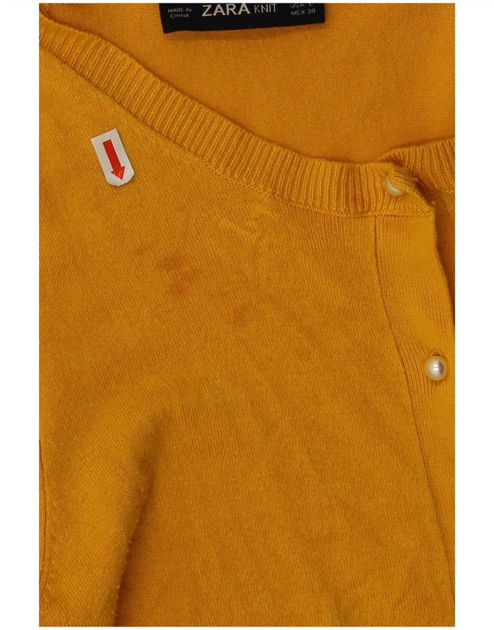 Женский кардиган Zara UK 16, большой желтый цвет