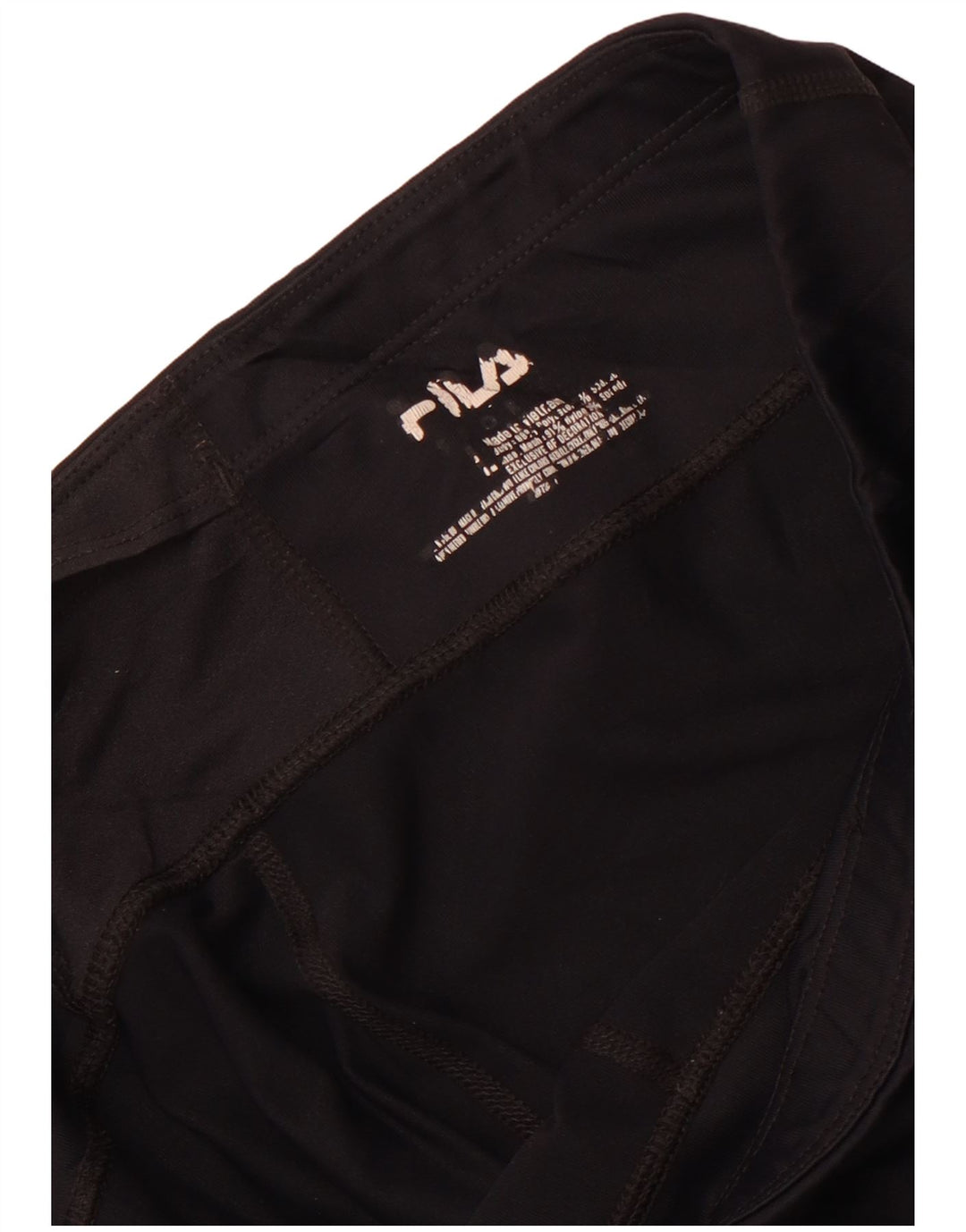 Женские леггинсы-капри Fila UK 16, большие черные нейлоновые