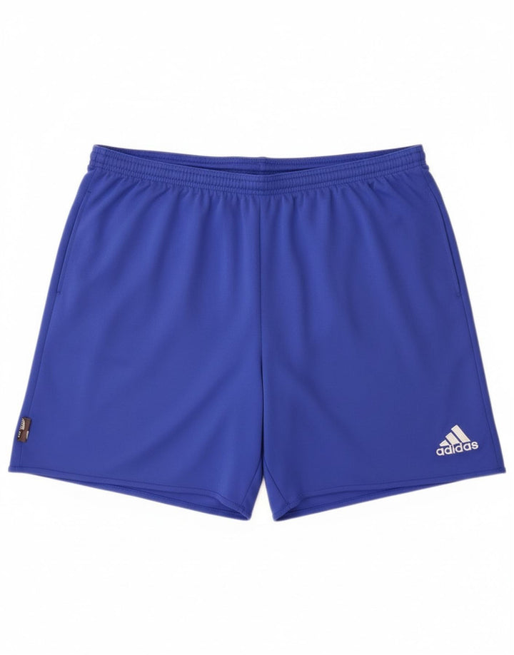 Мужские спортивные шорты Adidas Climalite, большие синие, полиэстер