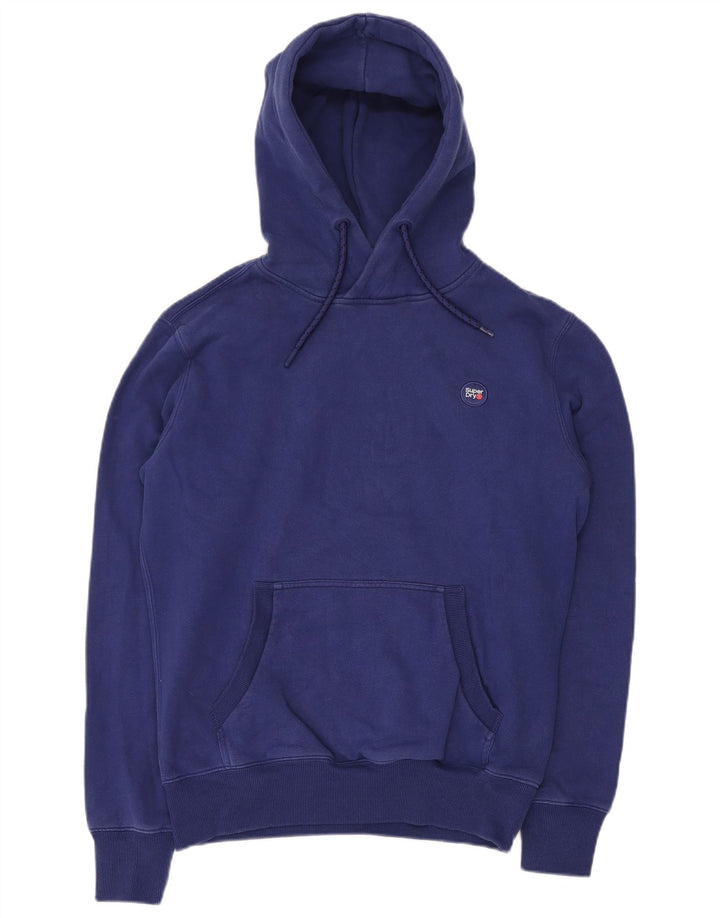 SUPERDRY Мужской джемпер с капюшоном, средний синий, хлопок