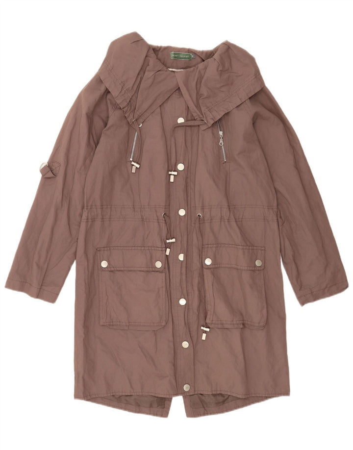 Женская парка большого размера MINT VELVET UK 10, маленький коричневый хлопок
