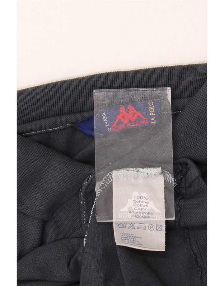 Мужская рубашка-поло KAPPA XL, темно-синяя, хлопок