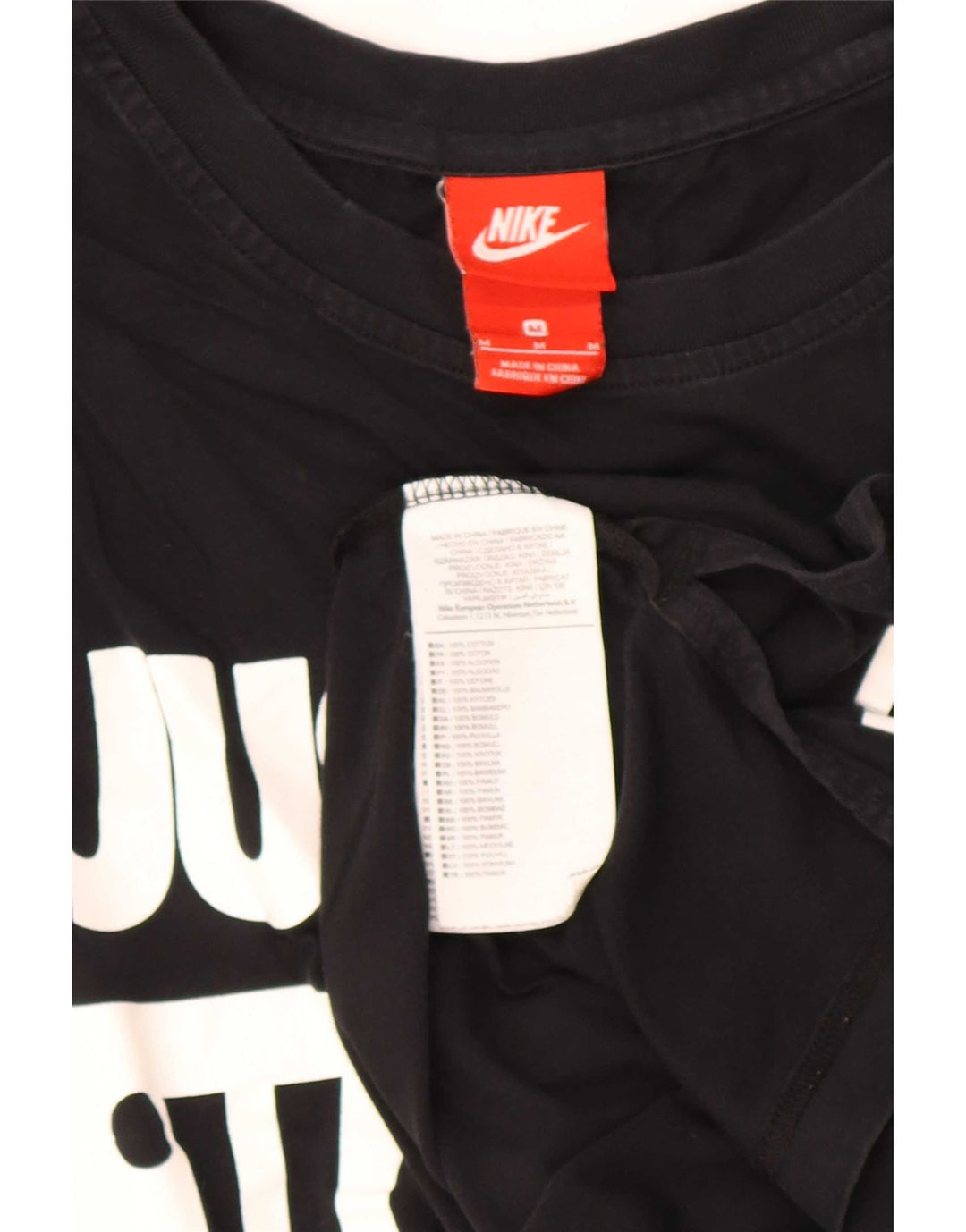 Мужской жилет с рисунком Nike, средний черный, хлопок с цветными блоками
