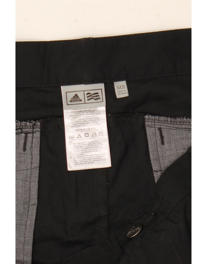Мужские узкие брюки-чинос Adidas W36 L30, черный полиэстер