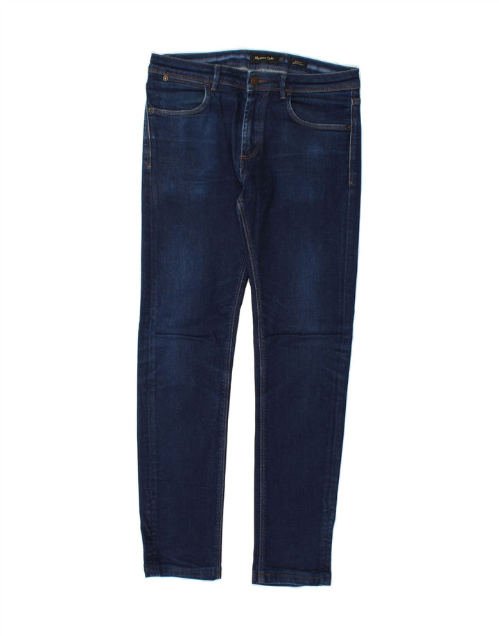 MASSIMO DUTTI Mens Slim Jeans EU 40 Medium W31 L29 Navy Blue Vintage Massimo Dutti and Second-Hand Massimo Dutti from Messina Hembry 