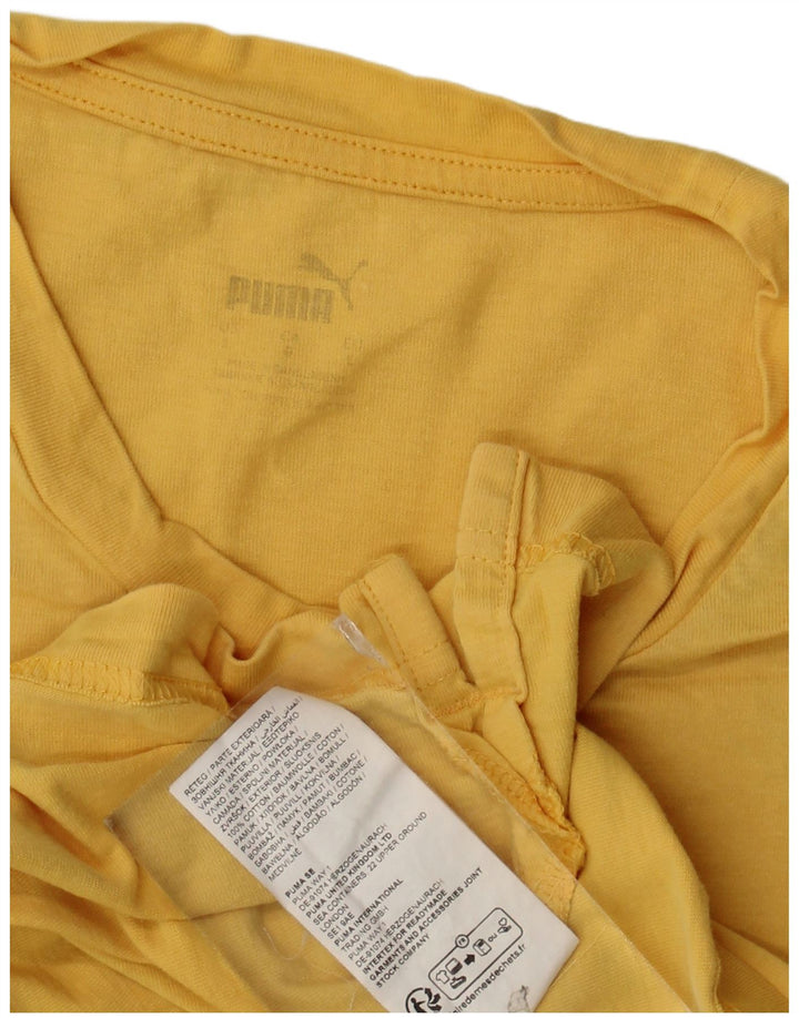 Мужская футболка с рисунком Puma, большой желтый хлопок