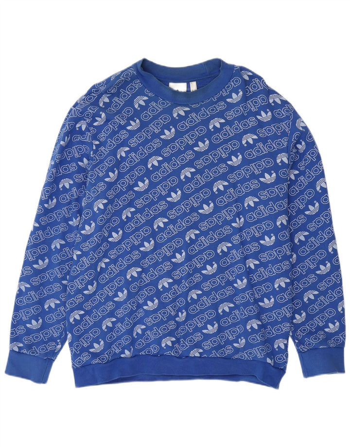 Adidas Мужской свитшот с рисунком XL Синий Хлопок