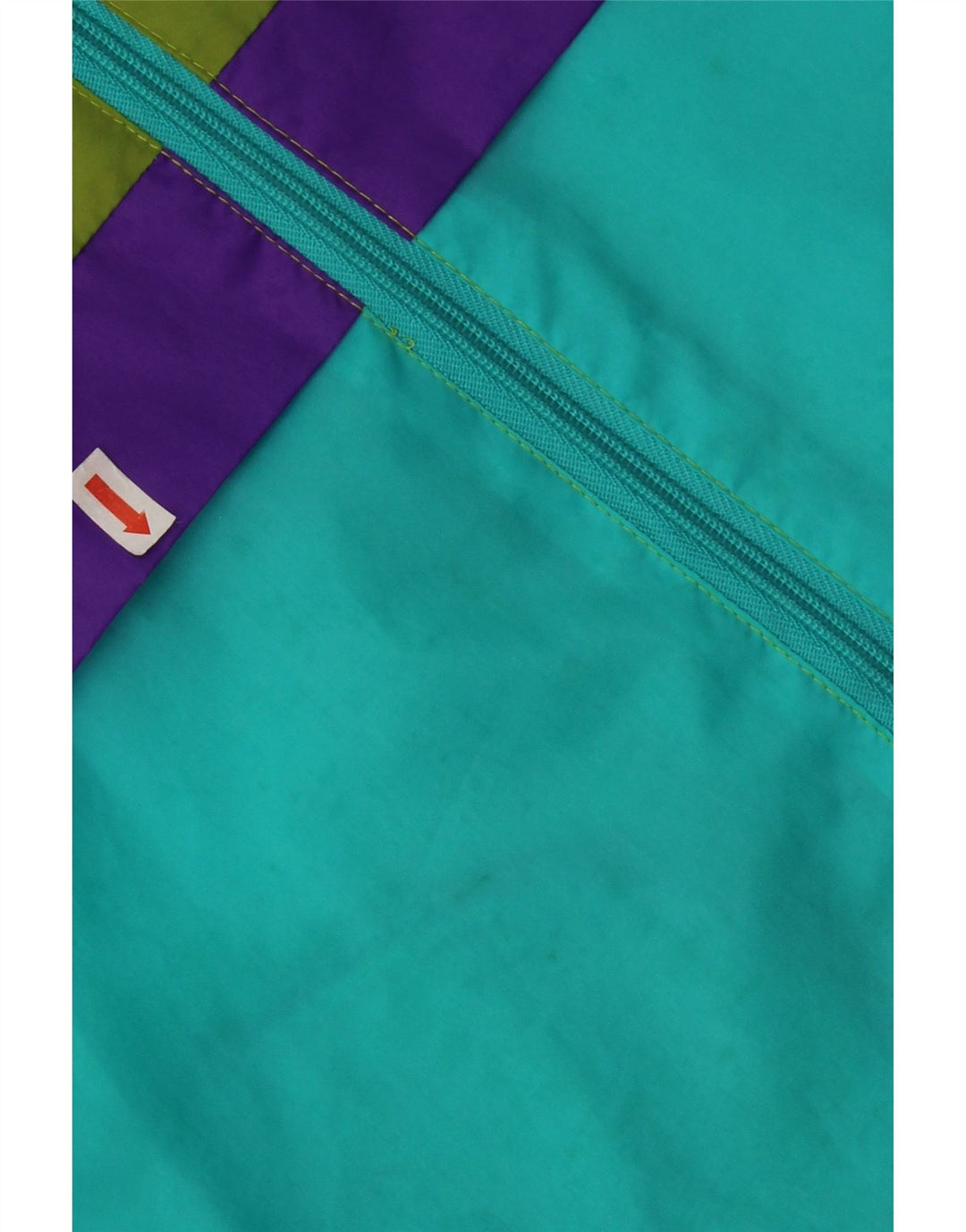 Мужская дождевик с капюшоном J Jeantex UK 38, средний зеленый полиамид с цветными блоками