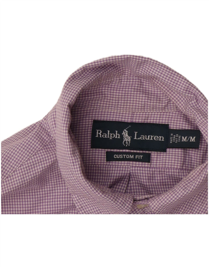 Мужская рубашка на заказ Ralph Lauren из хлопка с узором «гусиные лапки» среднего фиолетового цвета