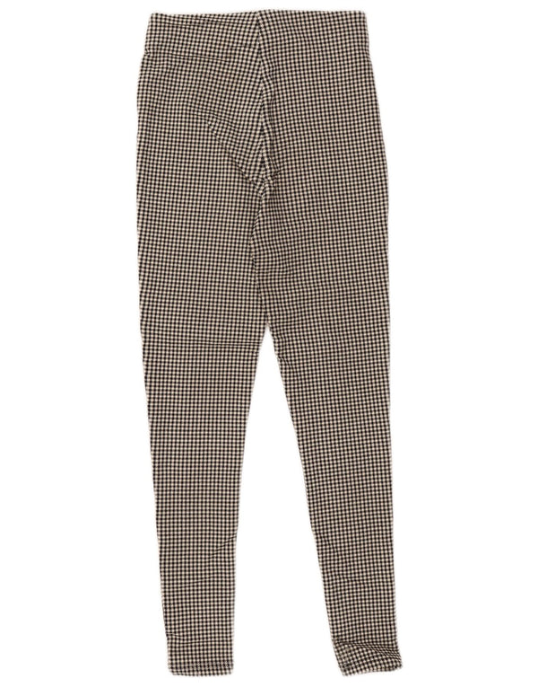 Женские повседневные брюки скинни Zara XS W24 L26 бежевого цвета с узором 