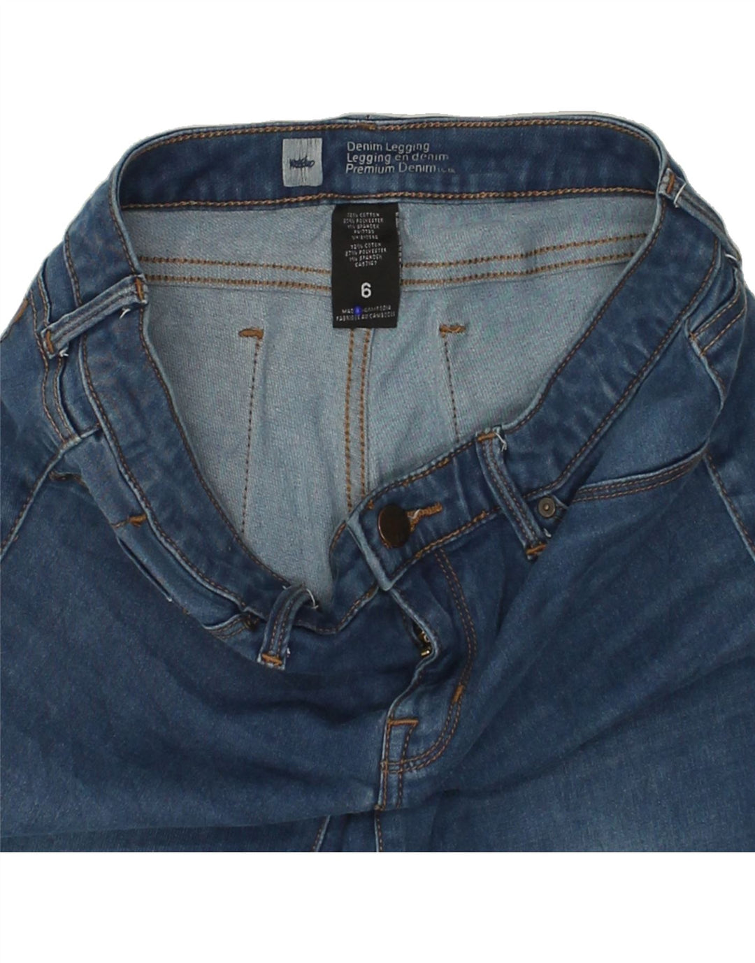 MOSSIMO Womens Jegging Jeans UK 6 XS W24 L28 Navy Blue Cotton | Vintage Mossimo | Thrift | Second-Hand Mossimo | Used Clothing | Messina Hembry 