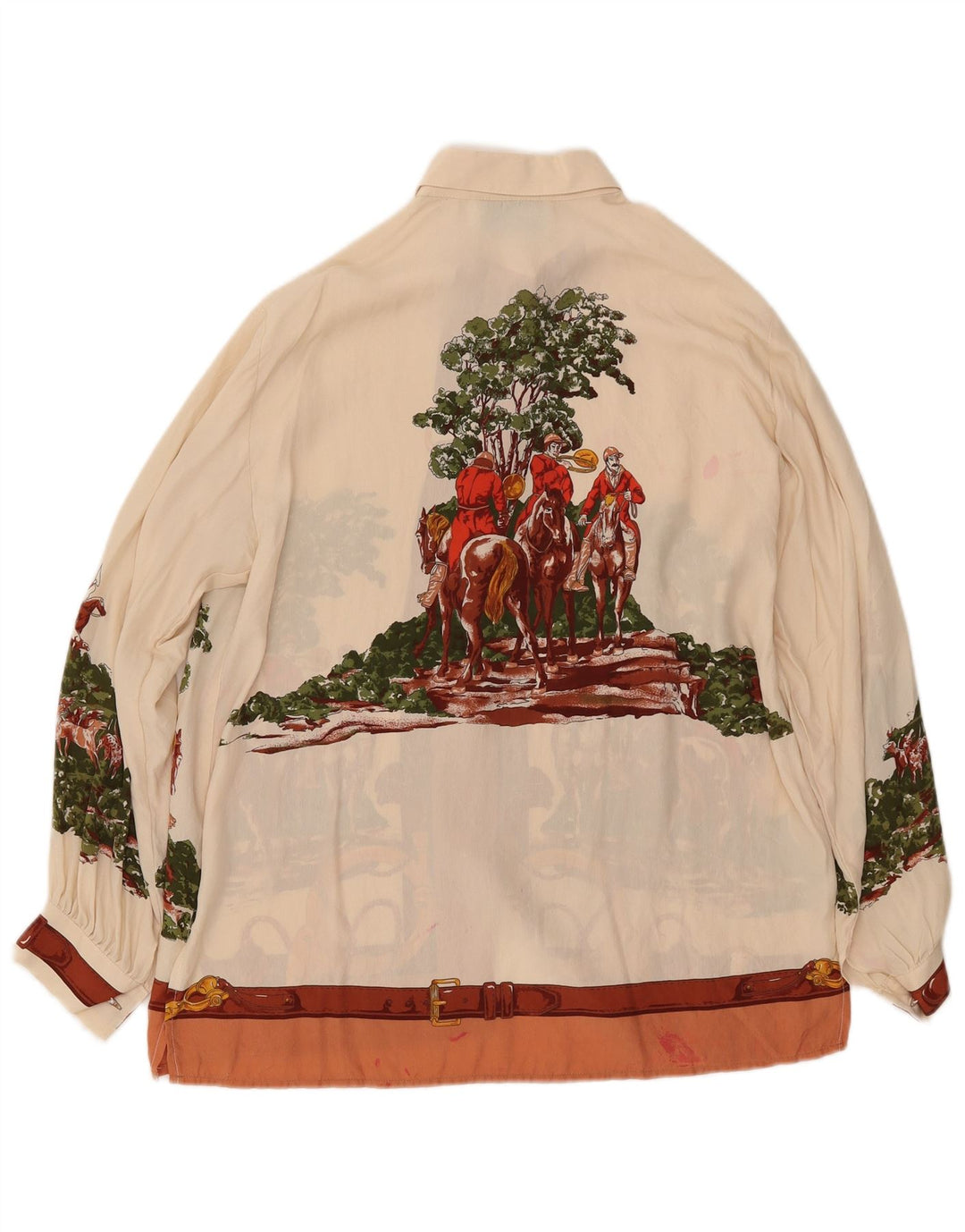 GABRI ELLE LA CAMICIA Женская блузка-рубашка с рисунком UK 16, большая белая