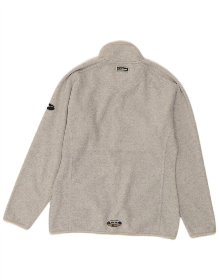 Женская флисовая куртка Reebok UK 10, маленькая серая в крапинку, полиэстер