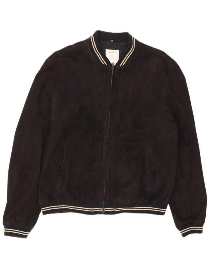 Мужской замшевый бомбер Conbipel IT 54 XL, черная кожа