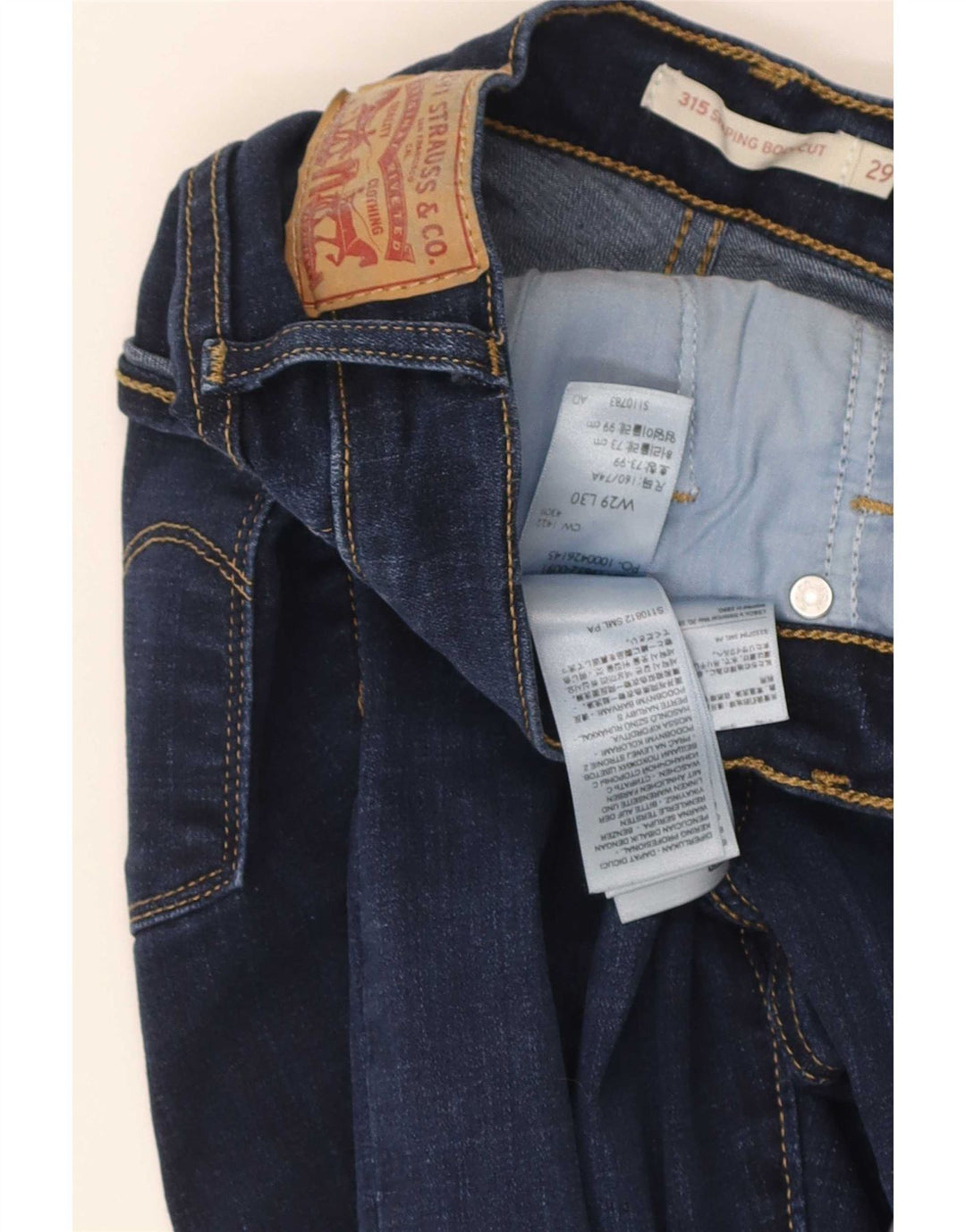 Женские джинсы Levi's 315 Shaping Bootcut W29 L30, синие, хлопок