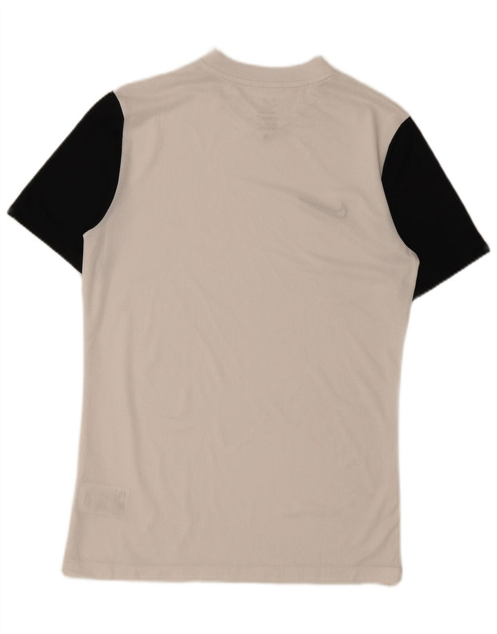 Мужская футболка Nike Dri Fit Slim, верх среднего размера, белый полиэстер с цветными блоками