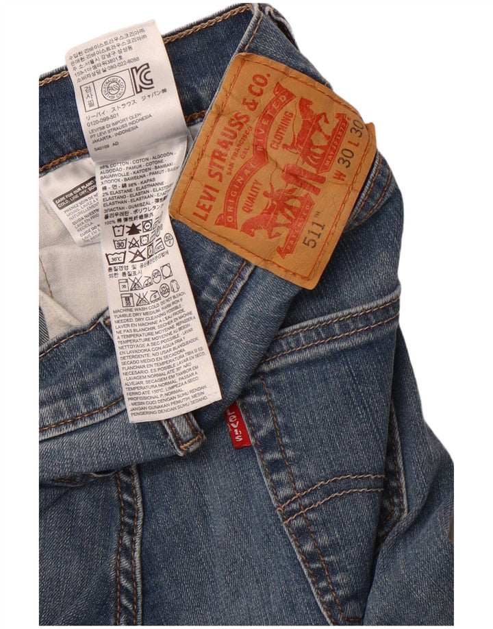 Мужские джинсы Levi's 511 Slim W30 L30 синие, хлопок