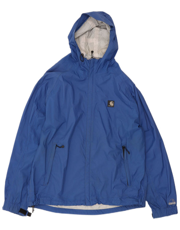 Мужская дождевик с капюшоном Carhartt UK 40, большой синий нейлон