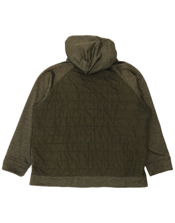Мужская утепленная куртка Reebok с капюшоном UK 46 3XL зеленая в крапинку