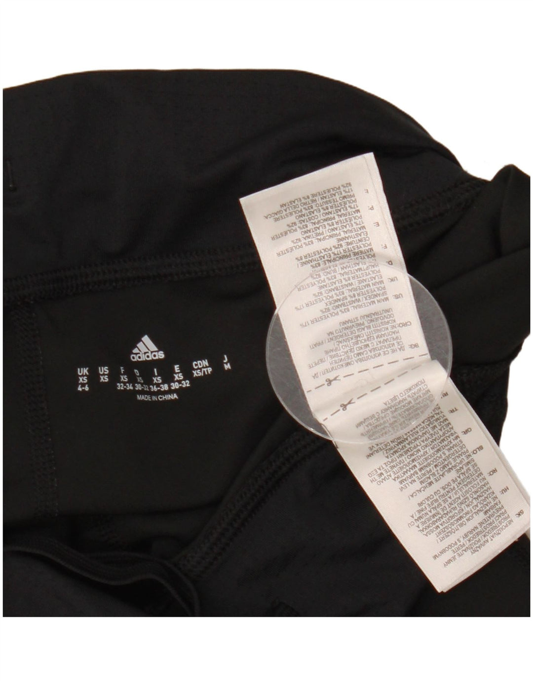 Женские леггинсы-капри ADIDAS UK 4/6 XS, черный полиэстер