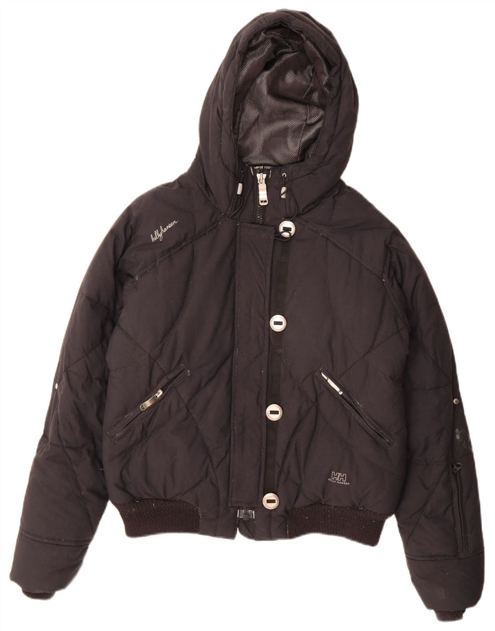 Helly Hansen Женская утепленная куртка с капюшоном UK 14, средний черный нейлон