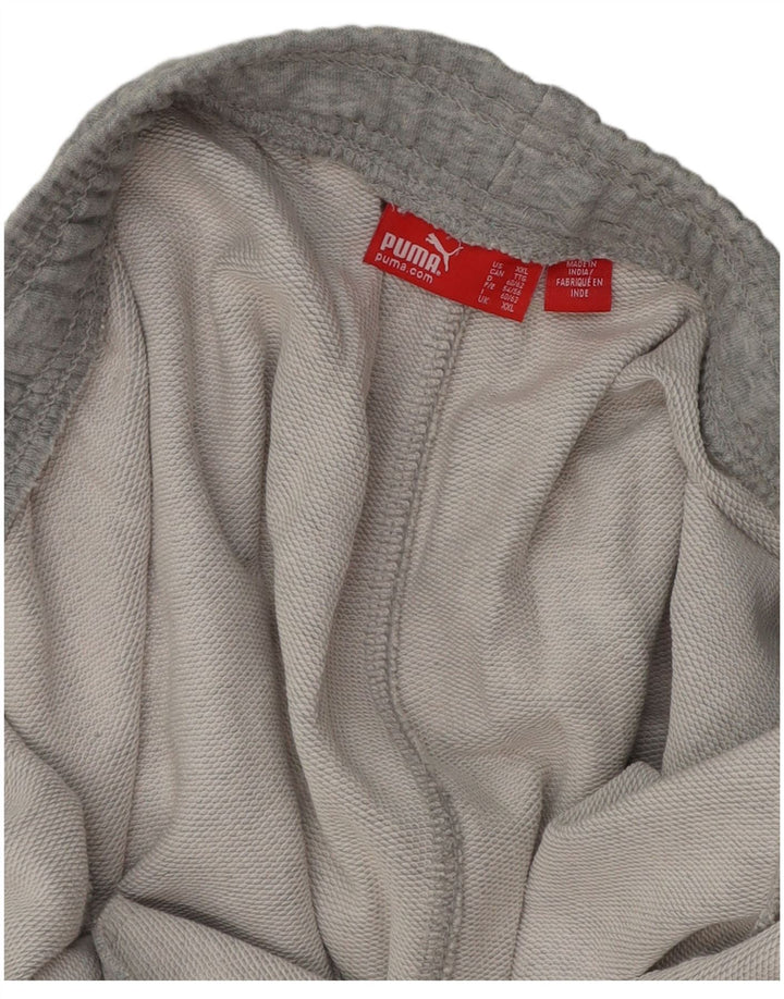 Мужские спортивные брюки Puma джоггеры 2XL серые в крапинку, хлопок