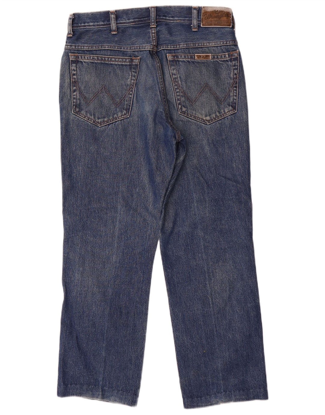 Мужские прямые джинсы Wrangler стандартного кроя W32 L27, синие, хлопок