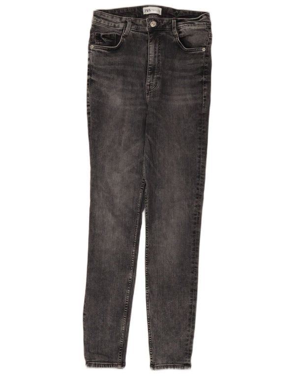 Женские джинсы скинни Zara EU 38, маленькие W28 L28, серый хлопок
