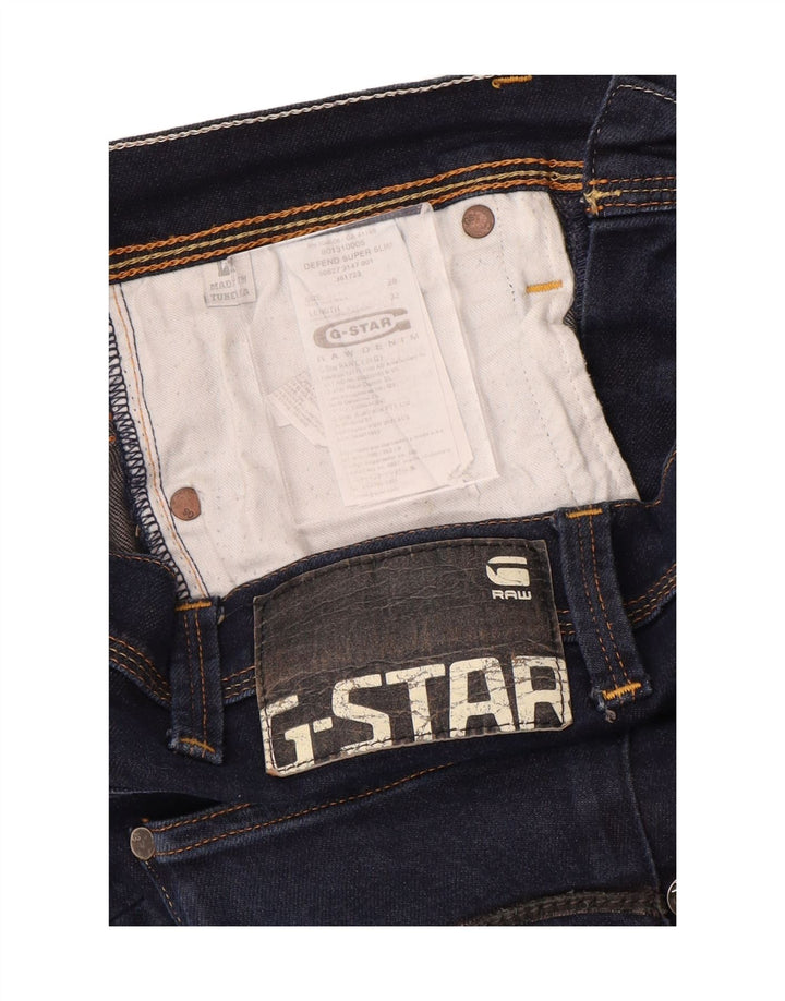 Женские узкие джинсы G-Star W28 L32 Темно-синие