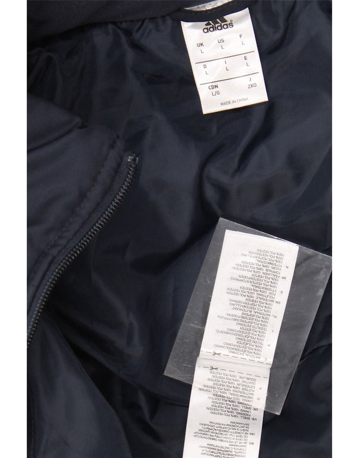 Мужская стеганая куртка Adidas FC Bayern Munchen UK 40, большой темно-синий полиэстер