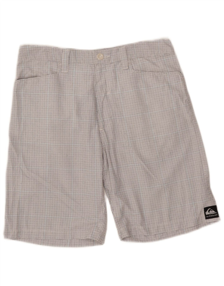 Мужские шорты карго Quiksilver W32, большие белые полиэстер в клетку