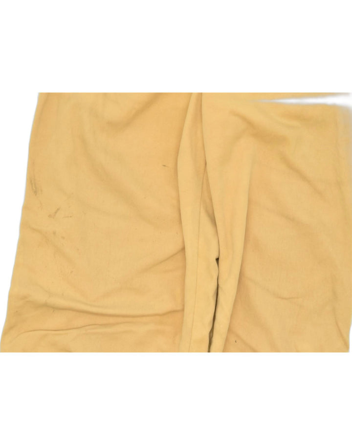 VINTAGE Womens High Waist Casual Trousers W27 L34 Yellow Cotton | Vintage | Thrift | Second-Hand | Used Clothing | Messina Hembry 