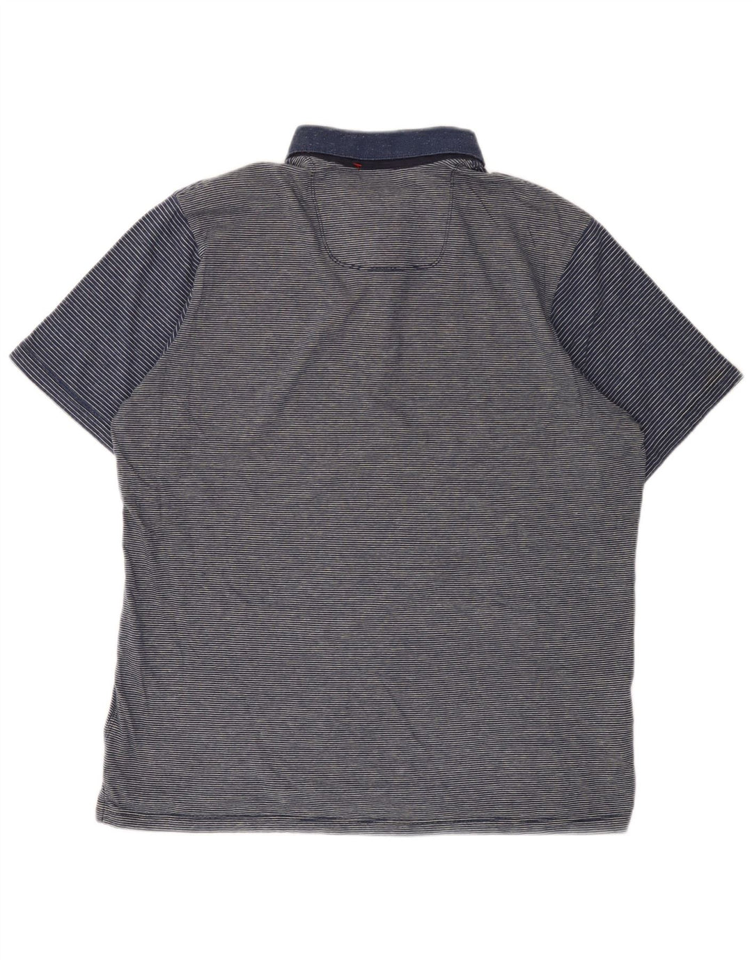 Мужская рубашка-поло Tommy Bahama среднего размера, темно-синяя, хлопковая в тонкую полоску