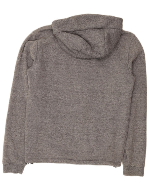 Quiksilver Мужской свитер с капюшоном из шерпы на молнии, маленький серый хлопок в крапинку