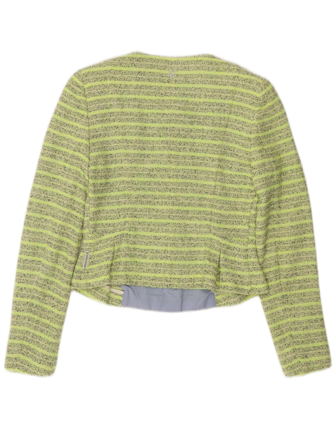 ARMANI JEANS Женский укороченный пиджак на 5 пуговицах IT 42 Средний зеленый в полоску