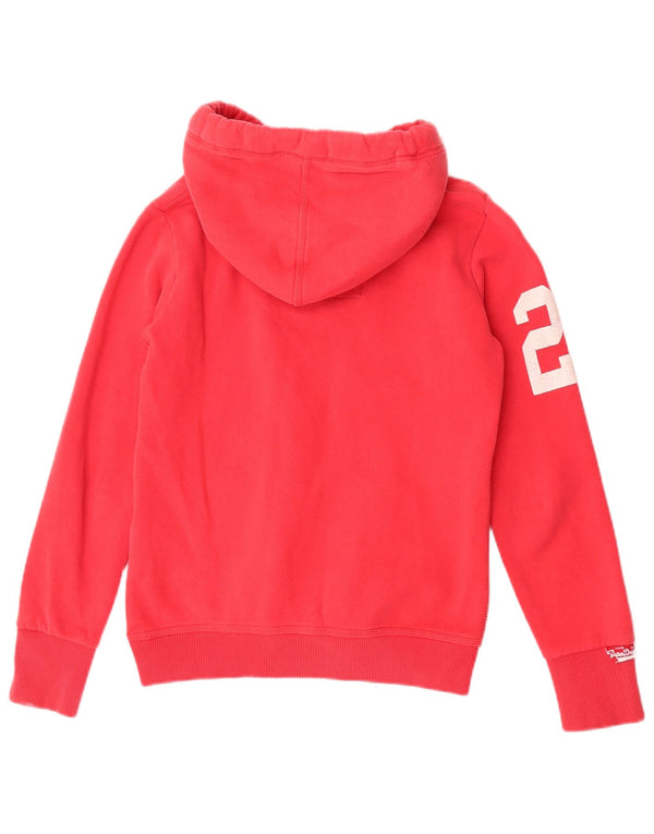Женский джемпер с капюшоном Superdry UK 10, маленький красный, хлопок