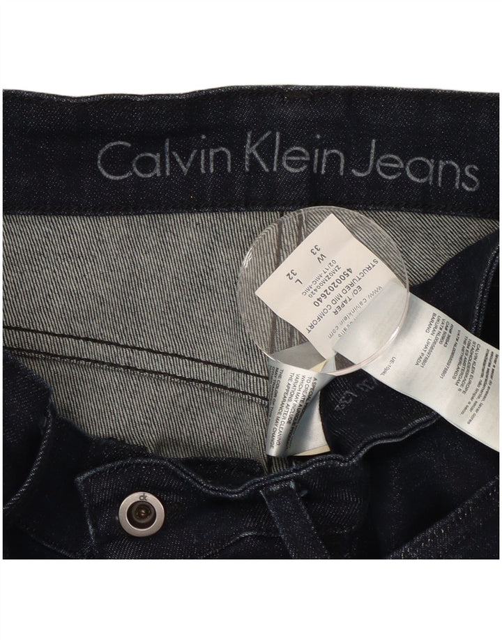 Мужские узкие джинсы CALVIN KLEIN W33 L32 темно-синие, хлопок