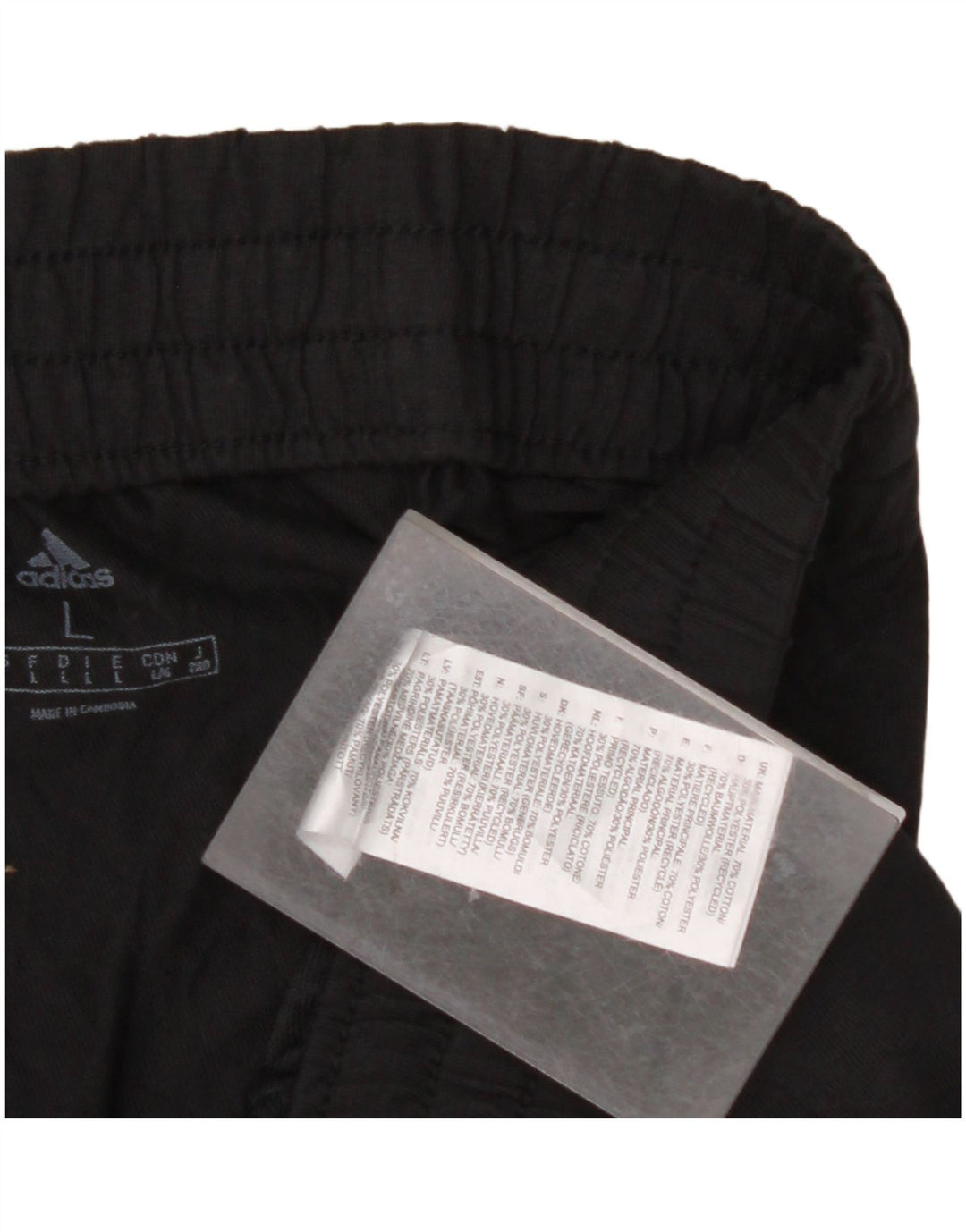 ADIDAS Mens Tracksuit Trousers Large  Black Cotton