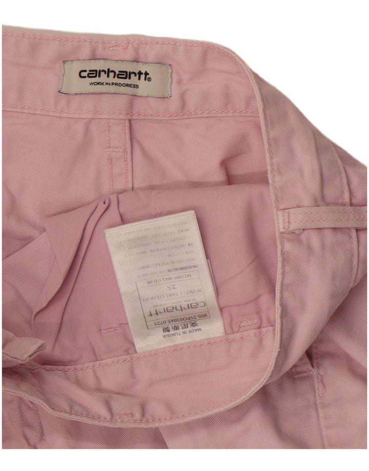 CARHARTT Женские прямые брюки карго W25 L29, розовые, хлопок