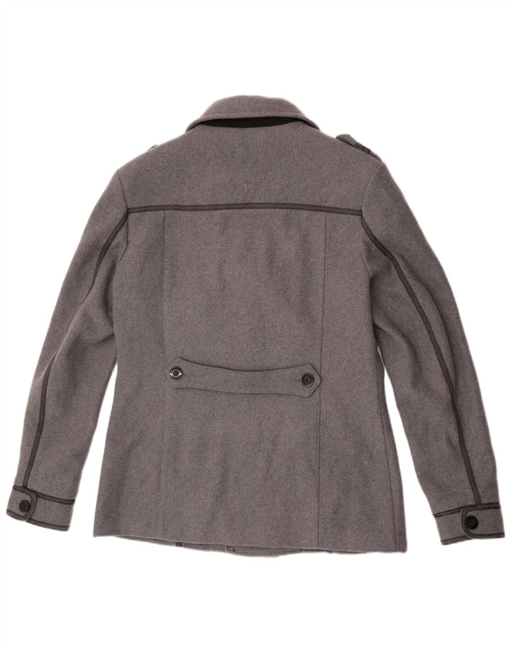 Мужское полупальто Zu Elements UK 42 XL серое шерстяное