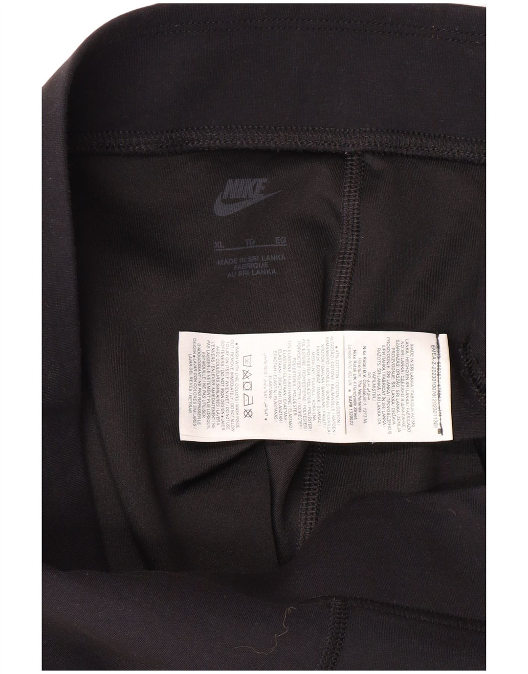 Женские леггинсы с рисунком NIKE UK 18 XL, черные хлопковые
