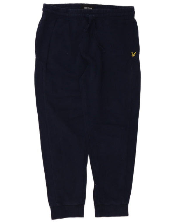 Lyle & Scott Mens Tracksuit Trousers Joggers Large Navy Blue Cotton