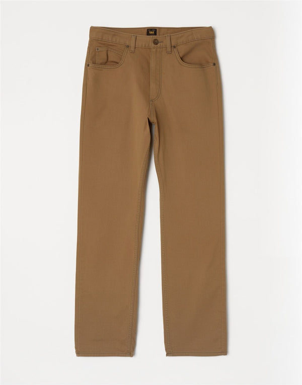 Мужские прямые повседневные брюки Lee Brooklyn W32 L32, коричневые, хлопковые