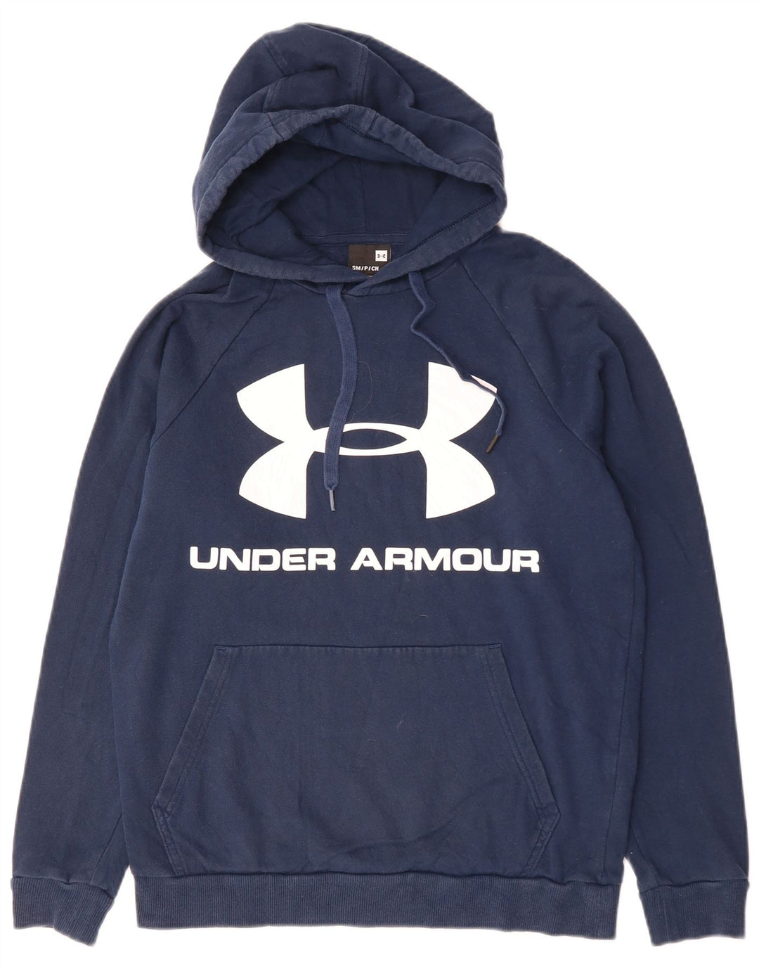 Мужской джемпер с капюшоном UNDER ARMOR, маленький, темно-синий, хлопок