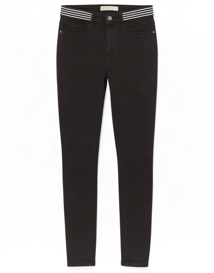 Женские узкие джинсы Zara EU 38, маленькие W28 L27, черные