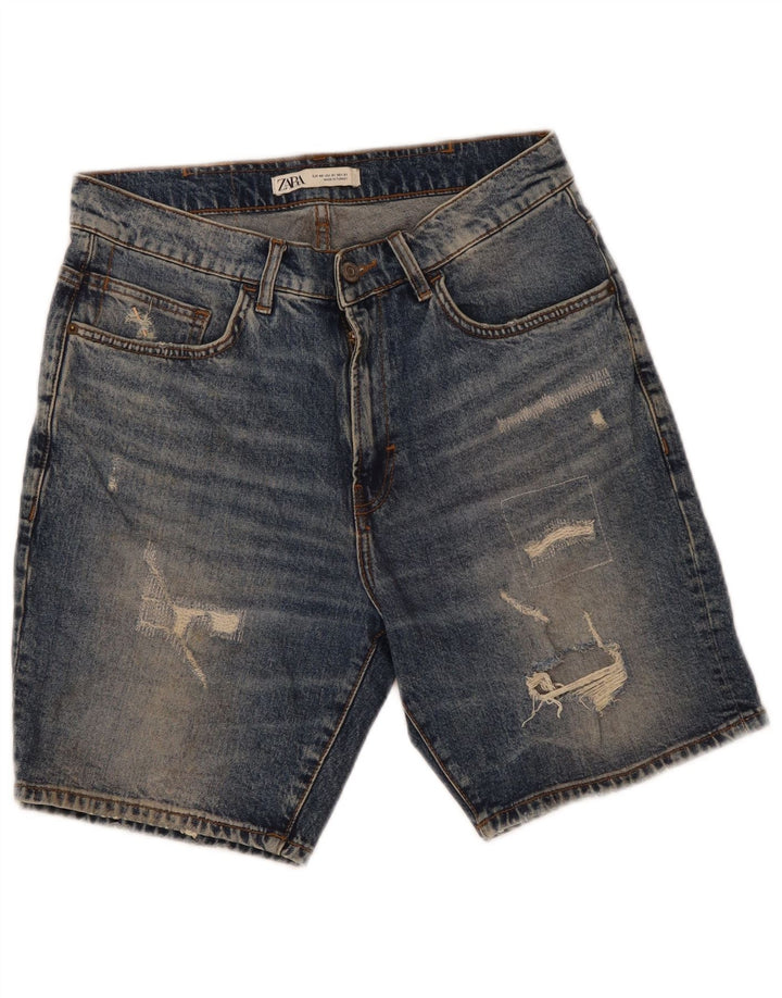Мужские джинсовые шорты Zara EU 40 Medium W31, синие, хлопок