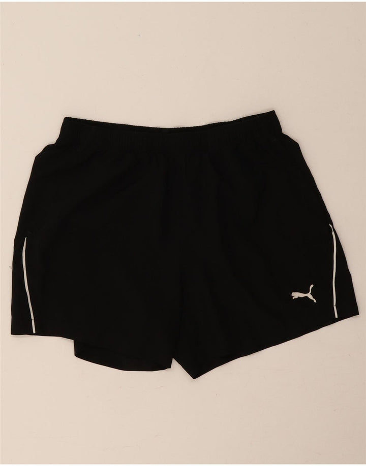 Мужские спортивные шорты PUMA, большие черные из полиэстера