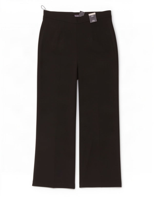 Женские повседневные брюки с высокой талией Marks & Spencer, Великобритания 20 2XL W38 L32, черные