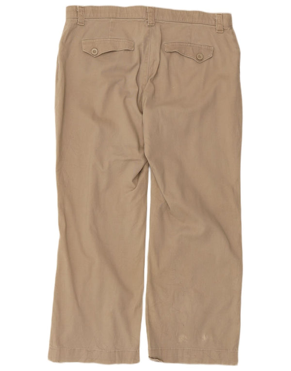 Женские прямые повседневные брюки Lee, США 14, XL, W36, L27, бежевый, хлопок